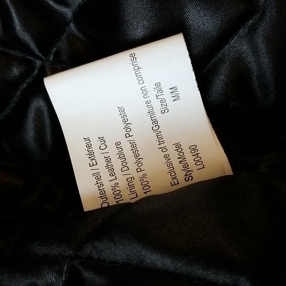 (M) Canada Sportswear Genuine 100% Leather Shell Moto Biker Satin Quilted Lined - Picture 5 of 11